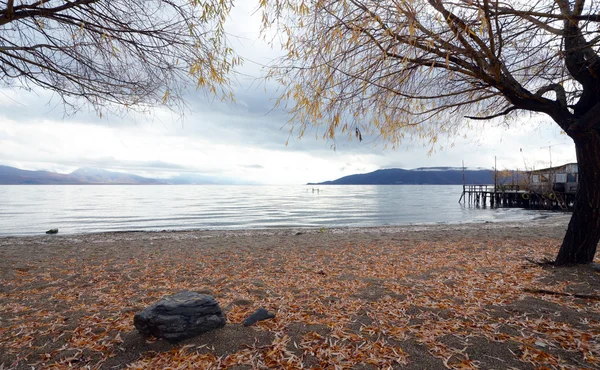 Prespanské jezero v Makedonii — Stock fotografie