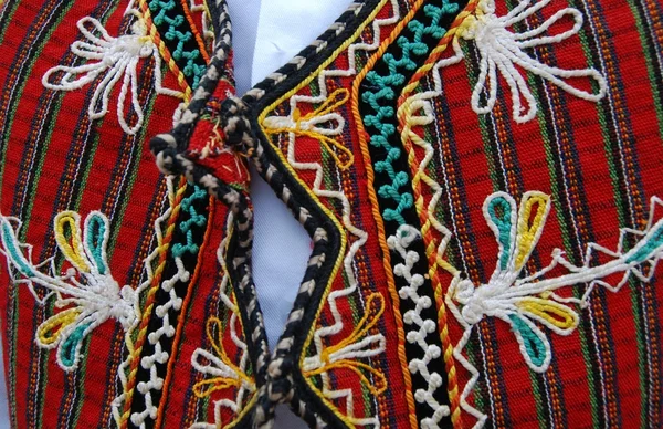 Traditional macedonian costume, details — Stock Photo, Image