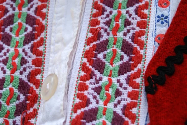 Traditional macedonian costume, details — Stock Photo, Image