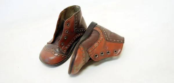 Sapatos de criança velha de 1971 — Fotografia de Stock