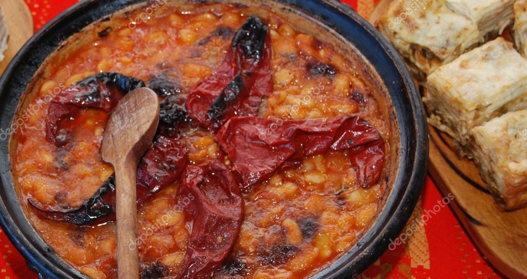 Traditonal macedonian food tavce gravce — Stock Photo © nehruresen