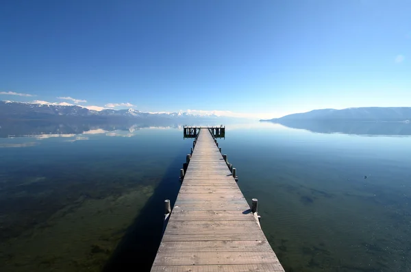 Большое озеро Преспа, Македония — стоковое фото