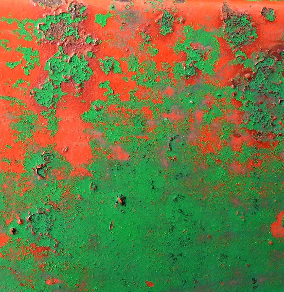 Textura de una placa pintada de metal oxidado — Foto de Stock