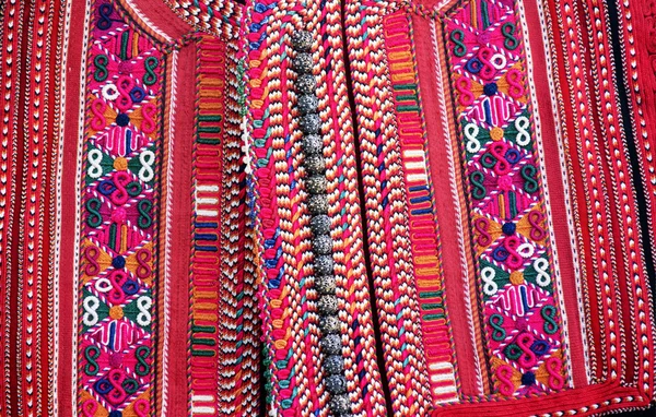 Handwoven tradycyjnych kamizelka-Macedoński — Zdjęcie stockowe