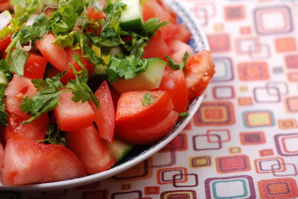 Frischer Tomatensalat — Stockfoto