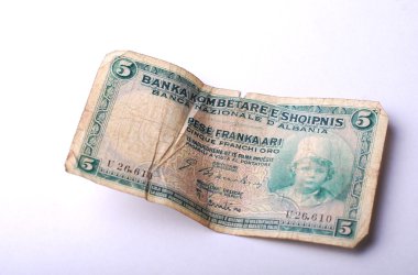 Arnavutluk eski banknot
