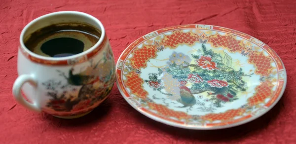 Turkish coffee in a chinesse pot — Stockfoto