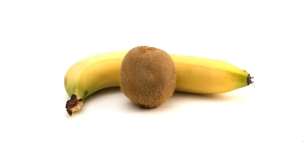 Banana e kiwi — Fotografia de Stock