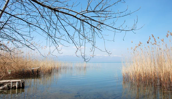 Jezero Ohrid, Makedonie — Stock fotografie