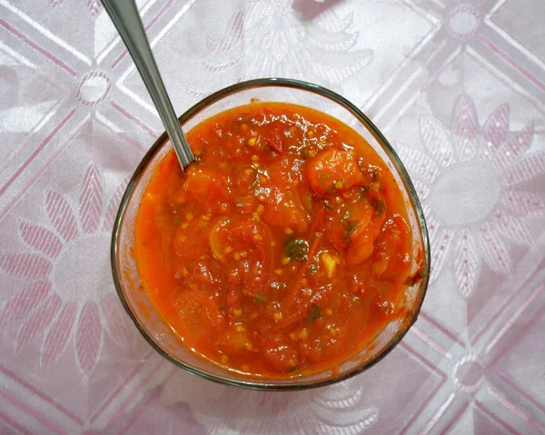 Molho de tomate e carot — Fotografia de Stock