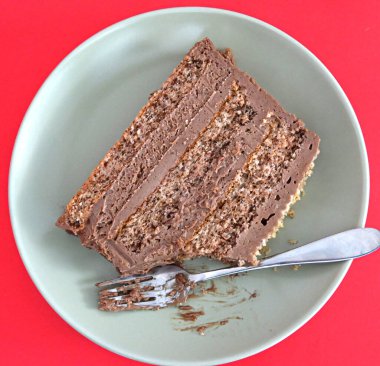 Cevizli çikolatalı pasta, tatlı yemek temalı..