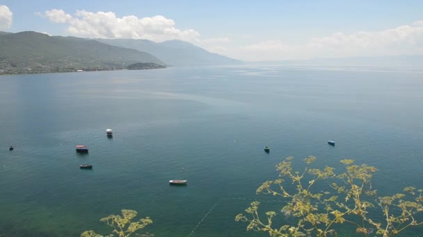 Jeziora Ohrid, Macedonia, latem — Wideo stockowe