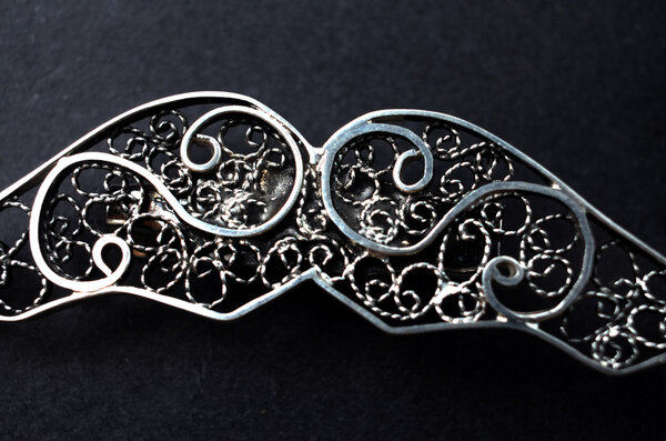 Filigree mustache, detail. Movember concept