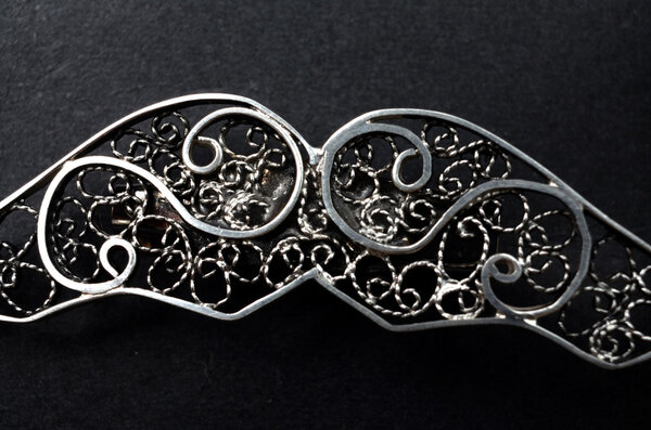 Filigree mustache, detail. Movember concept