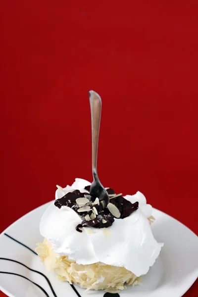 Amandel chocolade taart — Stockfoto