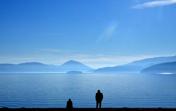 Beziehungsschwierigkeiten, Prespa-See, Mazedonien — Stockfoto