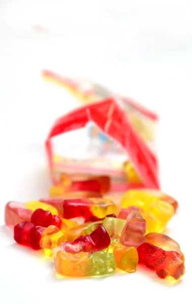 Gummi kolorowe Cukierki-pralinki — Zdjęcie stockowe