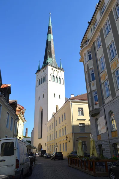 Picture of a TALLIN , ESTONIA. 24 AUGUST 2015- Tourist view of Old Town architecture in Tallinn, Estonia Royalty Free Stock Images