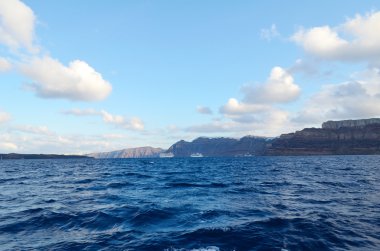 Ünlü seyahat hedef Santorini Island, Yunanistan. 30 Eylül 2015: