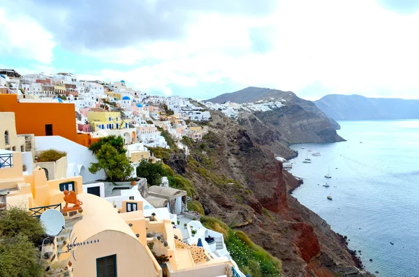 Ünlü seyahat hedef Santorini Island, Yunanistan. 30 Eylül 2015: