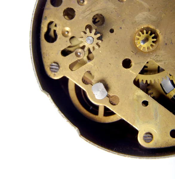 Oude uurwerkmechanisme met versnellingen — Stockfoto
