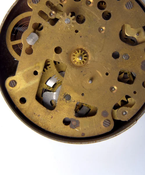 Old clock mechanism with gears — Stock Photo, Image