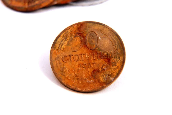 빈티지 오래 된 녹슨 동전 — 스톡 사진