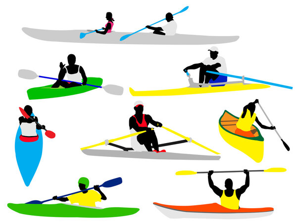 Canoe and kayak rowers