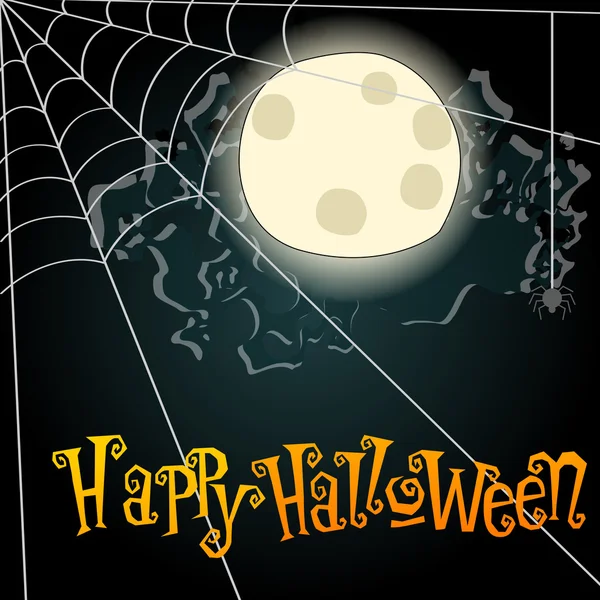 Halloween spiderweb illustratie — Stockvector