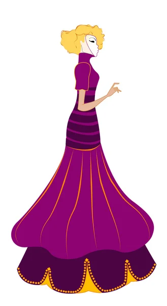 Hermosa chica de carnaval — Vector de stock