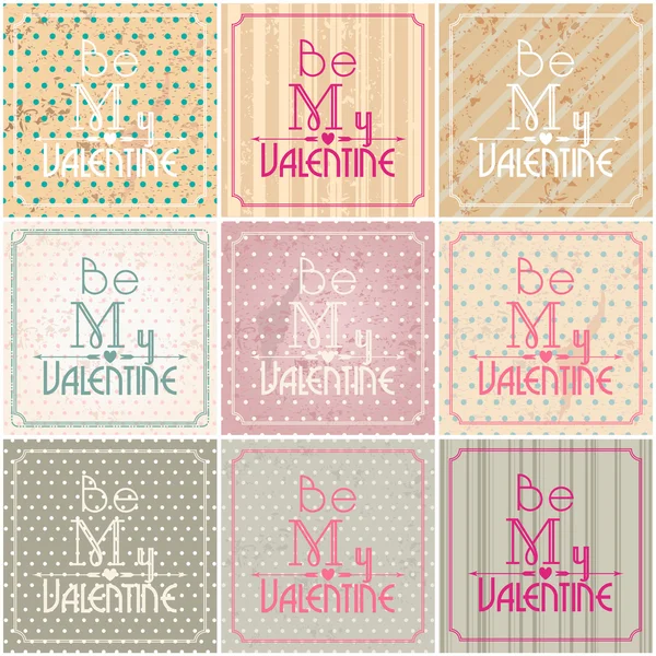 Ilustraciones de tarjetas del Día de San Valentín — Archivo Imágenes Vectoriales