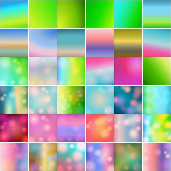 Set of glittering soft focus backgrounds — Stock Vector