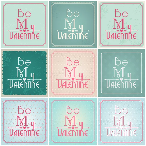 Valentine's Day card illustrations — Stock Vector