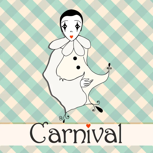 Cute carnival girl — Stock Vector