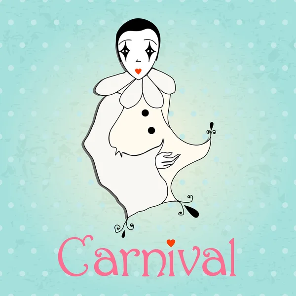 Cute carnival girl — Stock Vector