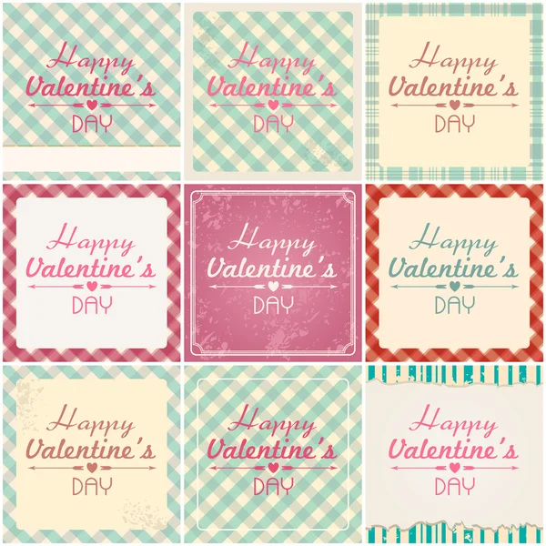 Ilustraciones de tarjetas del Día de San Valentín — Archivo Imágenes Vectoriales