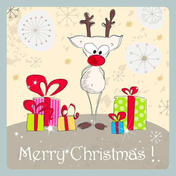 Cute Christmas greeting card — Stock Vector