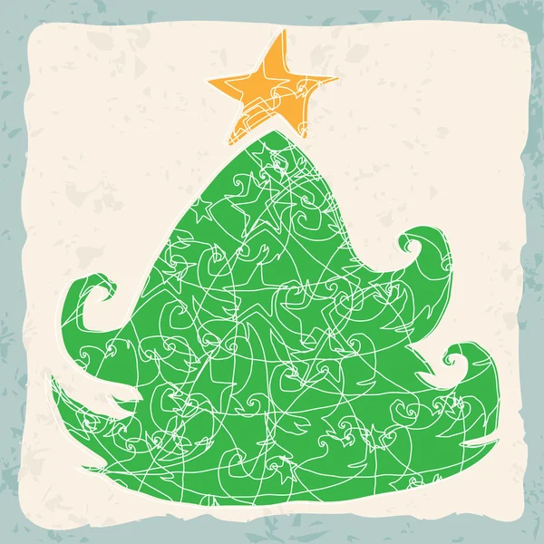 Sevimli Noel tebrik kartı — Stok Vektör