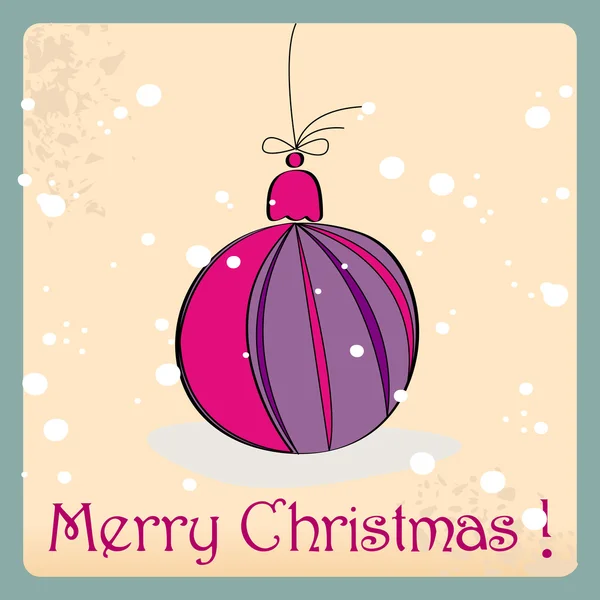 Bonito cartão de felicitações de Natal Ilustração De Bancos De Imagens