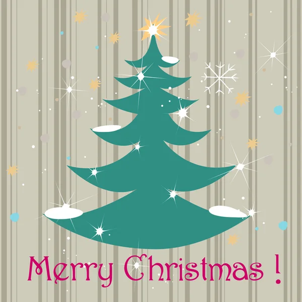 Bonito cartão de felicitações de Natal Vetores De Bancos De Imagens