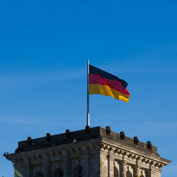Wawing bandeira alemã — Fotografia de Stock