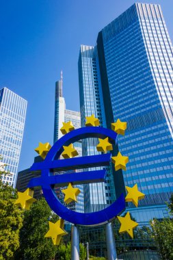 Euro para birimi simgesi, Frankfurt'un merkezinde