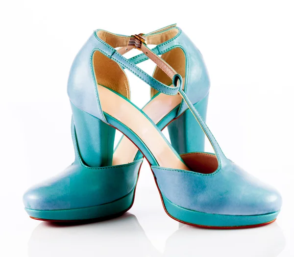 Scarpe blu femminili — Foto Stock