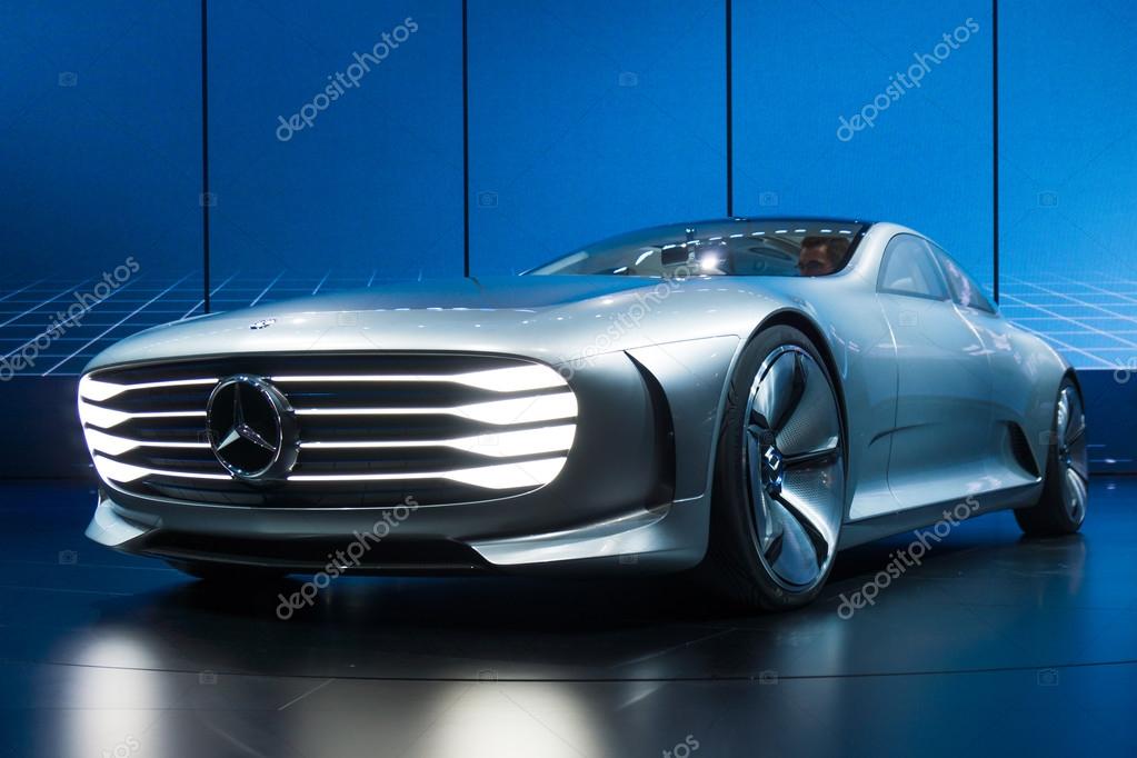 FRANKFURT - SEPTEMBER 22: Mercedes Benz F 015 Luxury. Mercedes-Benz is a German automobile manufacturer. September 22, 2015 in Frankfurt, Germany