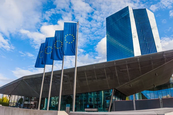 Construcción del Banco Central Europeo — Foto de Stock