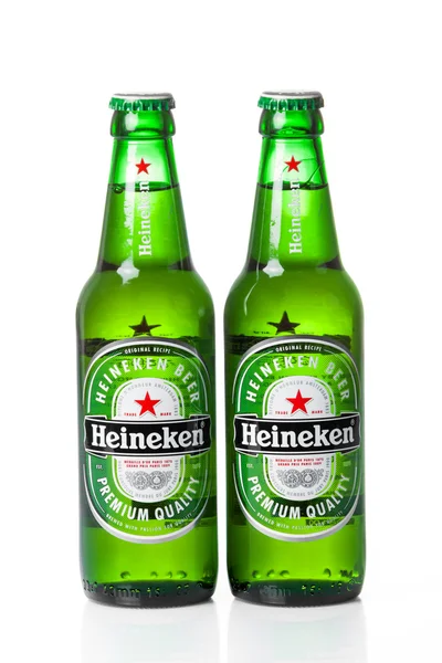 Garrafas de Heineken Lager — Fotografia de Stock