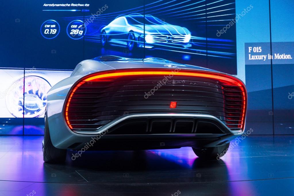 FRANKFURT - SEPTEMBER 22: Mercedes Benz F 015 Luxury. Mercedes-Benz is a German automobile manufacturer. September 22, 2015 in Frankfurt, Germany