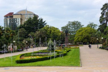 Sochi, Rusya - 13 Mayıs 2016: Lenin sanatları park anıt.
