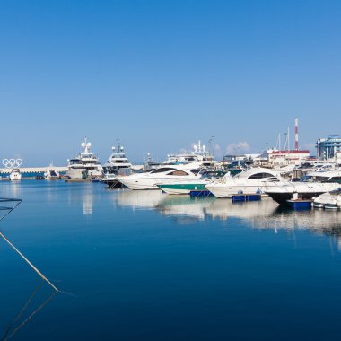 Soçi, Rusya - 29 Haziran 2016: Sochi deniz istasyonu. Krasnod