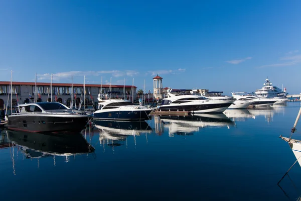 Sochi, Russia - JUNE  29, 2016: Marine station - station complex — Stock Photo, Image